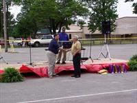 Dale Tapp receives appreciation award from Chief Evans.